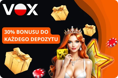 30% bonusu do każdego depozytu