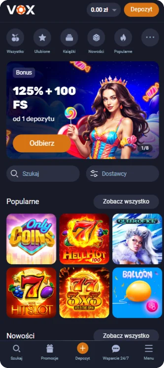 VOXCasino strona główna