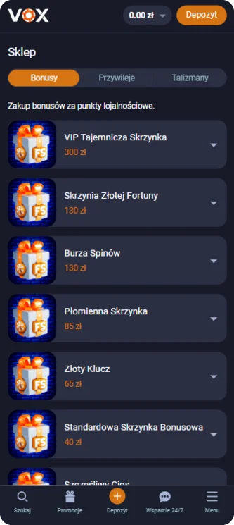 VOXKasyno Sklep