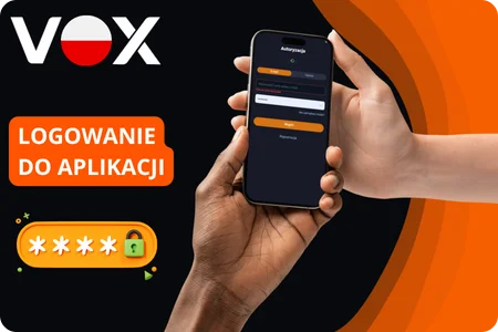 Logowanie do aplikacji VOX Casino